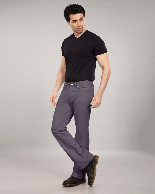 Graphite Stretch Cotton - Bootcut 5 Pocket Chinos
