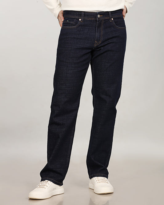 Raw Indigo Stretch Denim - Straight Fit Jeans Sale