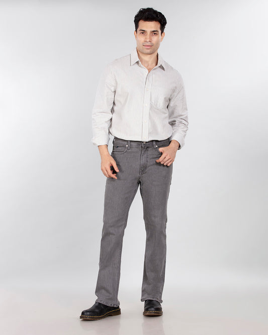 Charcoal Stretch Denim - Bootcut Fit Jeans Sale