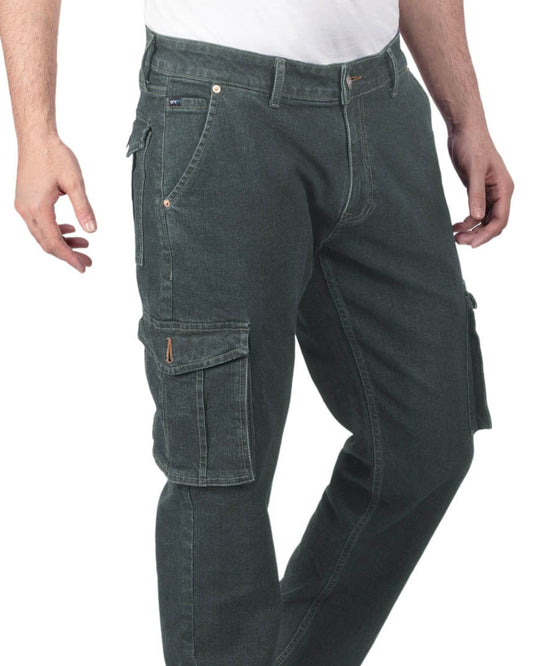Graphite Stretch Denim - Straight Fit Classic Cargo Sale