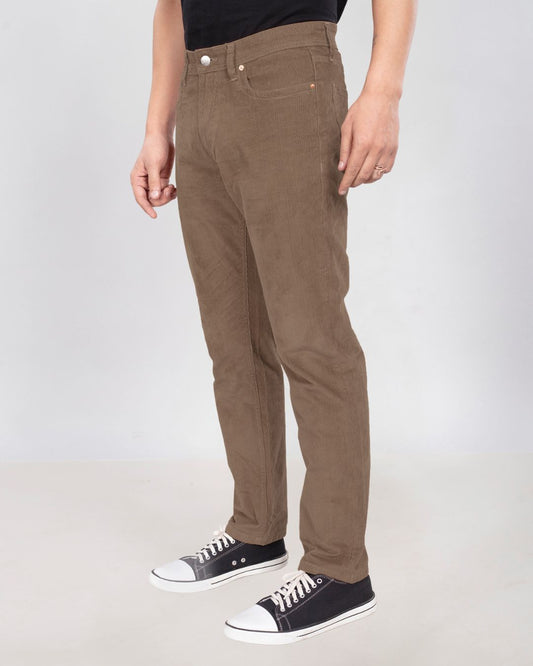 Custom made British Khaki Men's Straight Fit Corduroy