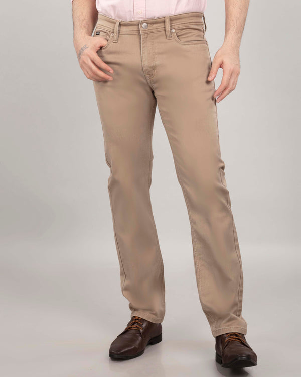 Beige Denim Jeans