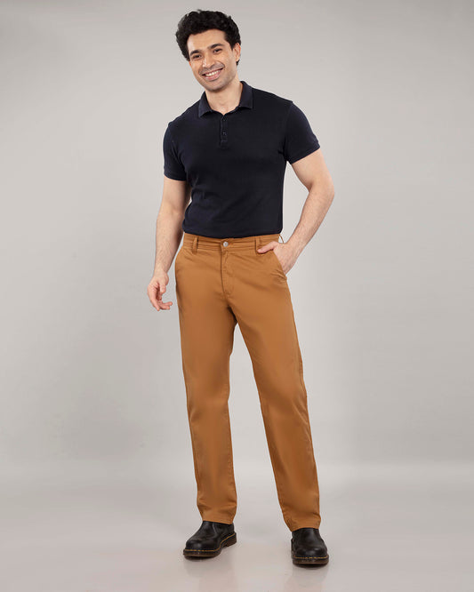 Almond Stretch Cotton - Straight Fit Chinos