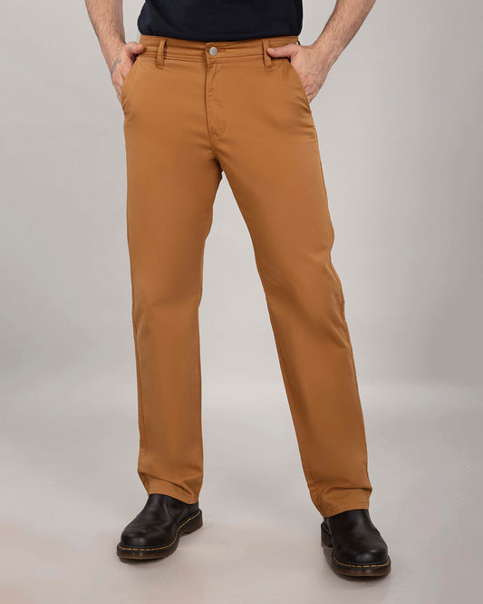 Almond Stretch Cotton - Straight Fit Chinos