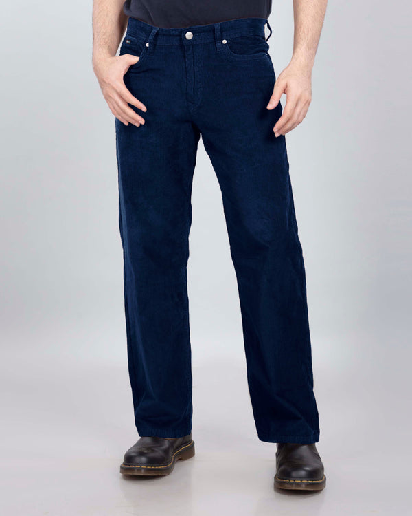 Navy Blue Corduroy Relaxed