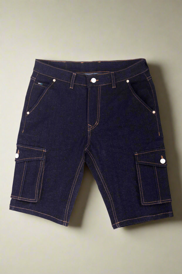  Custom Made Deep Space Blue Mens Cargo Shorts