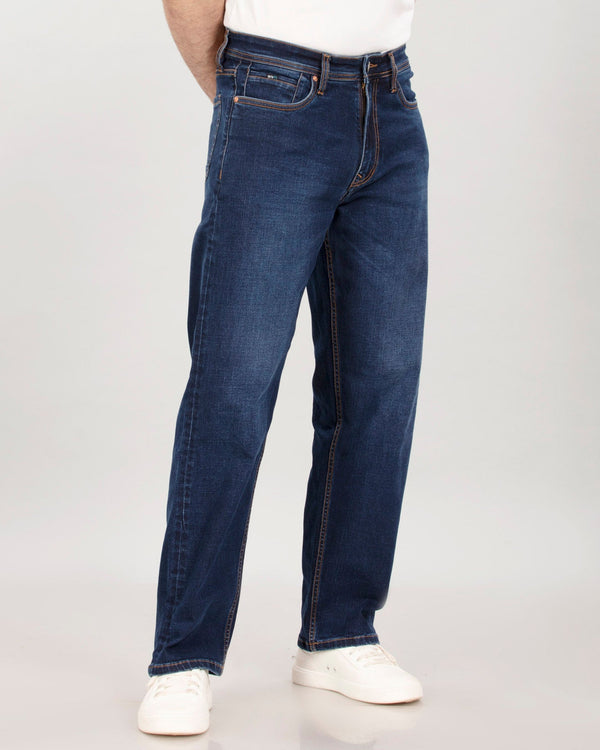 Deep Space Blue Denim Relaxed Fit Jeans
