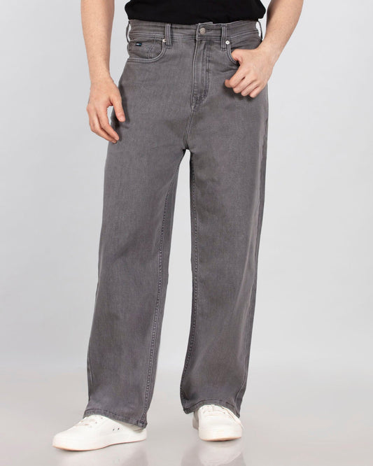 Charcoal Stretch Denim - Baggy Fit Jeans Sale
