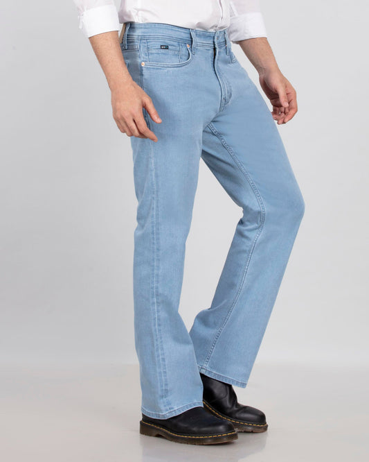Glacier Blue Stretch Denim - Bootcut Fit Jeans Sale