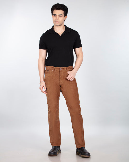 Almond Stretch Corduroy - Straight Fit Jeans