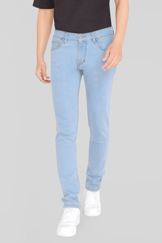 Custom Made Glacier Blue Men's Skinny Fit Jeans