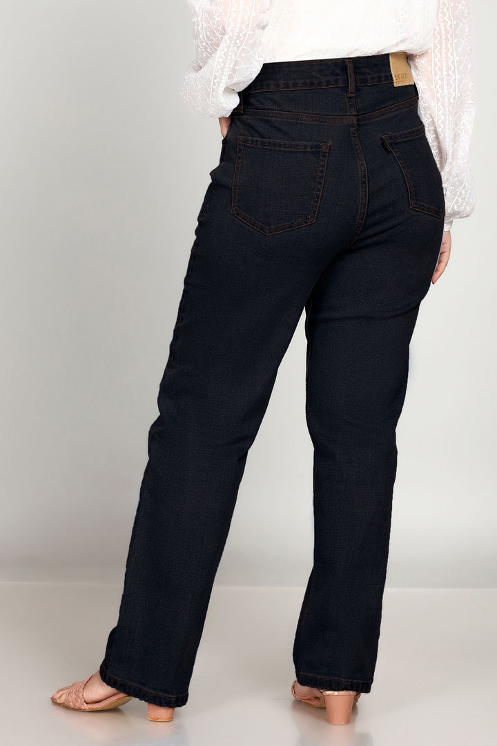 Custom Made Carbon lack Women's Straight Fit Jeans