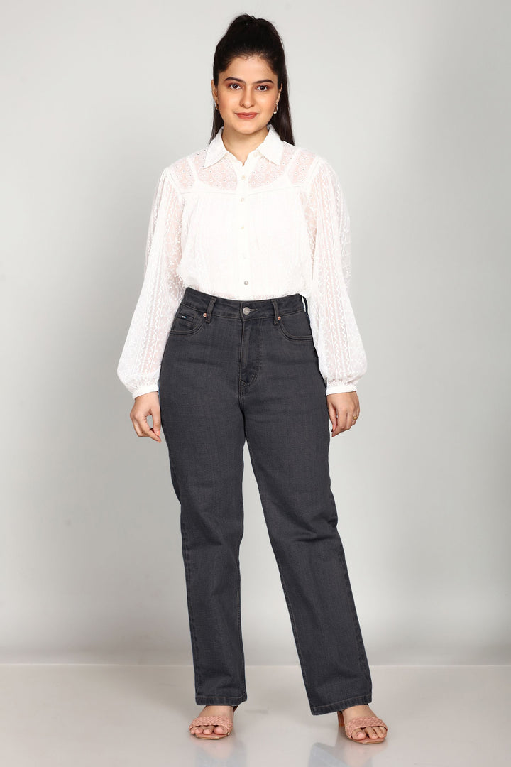 Custom Made Graphite Women's Straight Fit Jeans