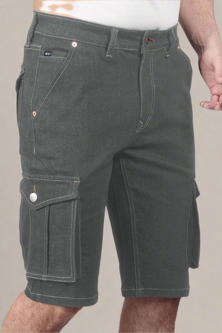 Custom made Charcoal Cargo shorts for Men
