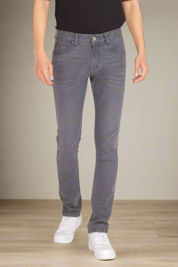 Custom made Charcoal Straight Fit Jeans Pants for Men