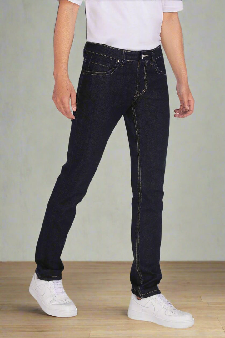 Custom made Raw Indigo Slim Fit Jeans Pants for Men