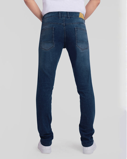 Mid Blue Stretch Denim - Slim Fit Jeans Sale
