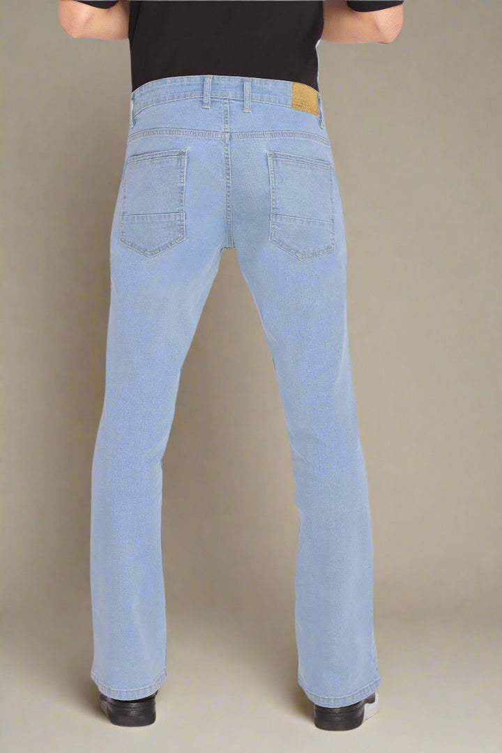 Custom made Glacier Blue Mens Bootcut Jeans Pants