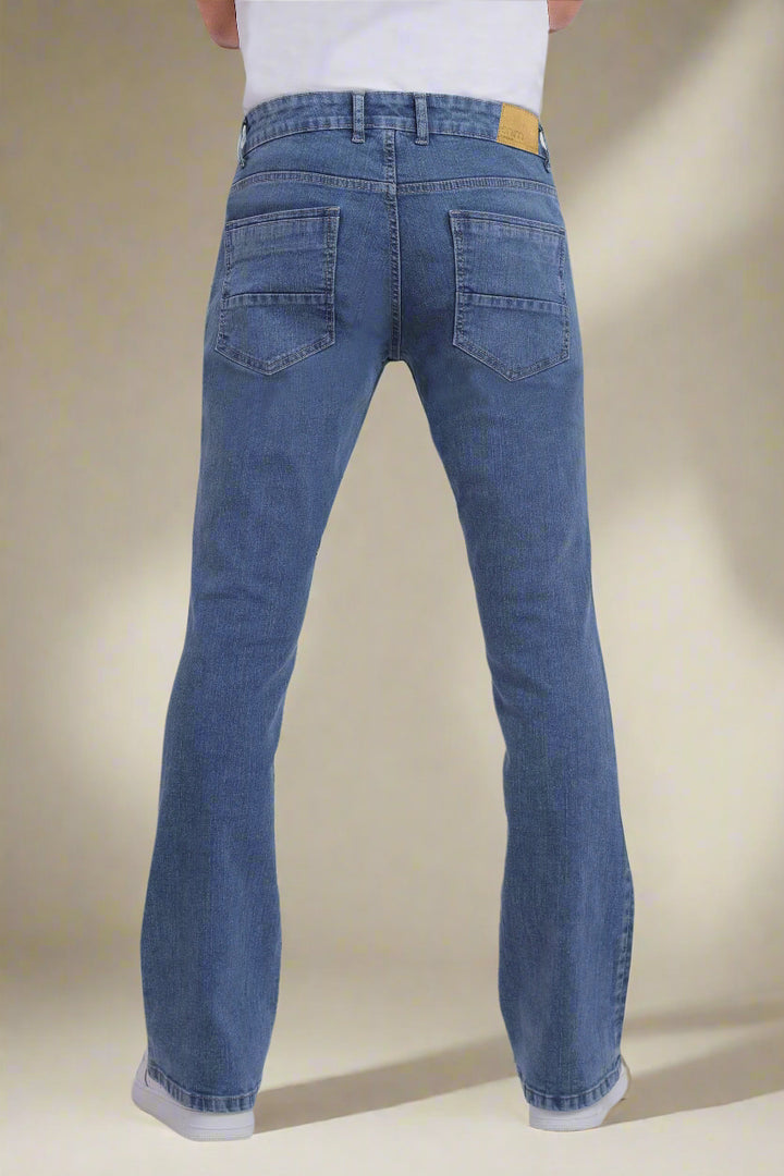 Custom made Mid Blue Mens Bootcut Jeans Pants
