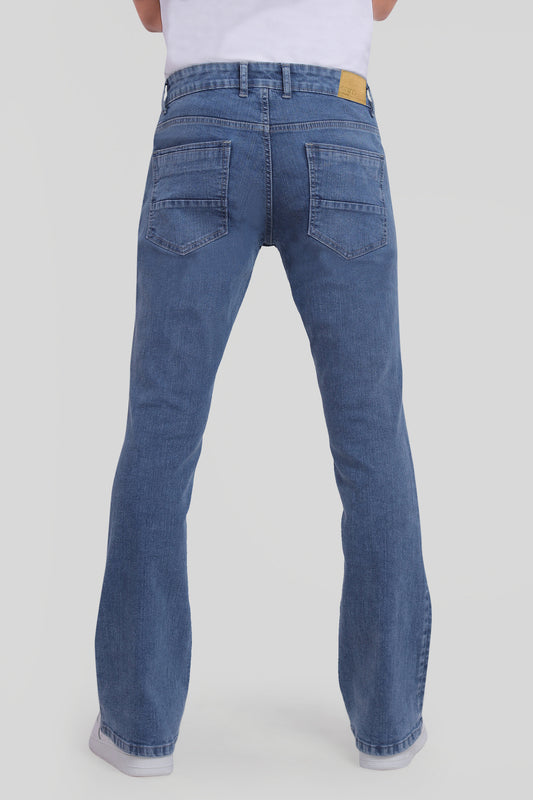 Custom made Mid Blue Mens Bootcut Jeans