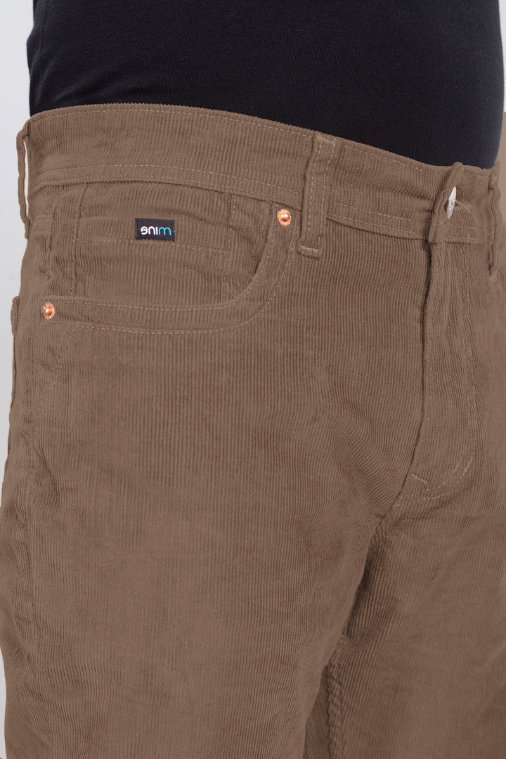 Custom made British Khaki Men's Straight Fit Corduroy