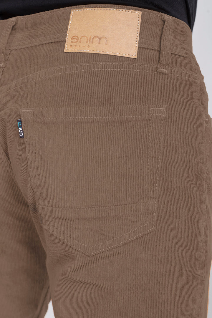 Custom made British Khaki Men's Straight Fit Corduroy