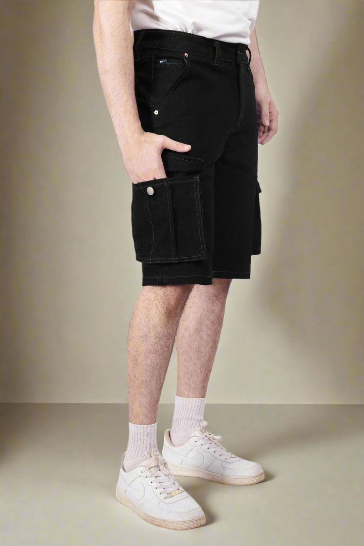 Custom Made Carbon Black Men's Cargo Shorts