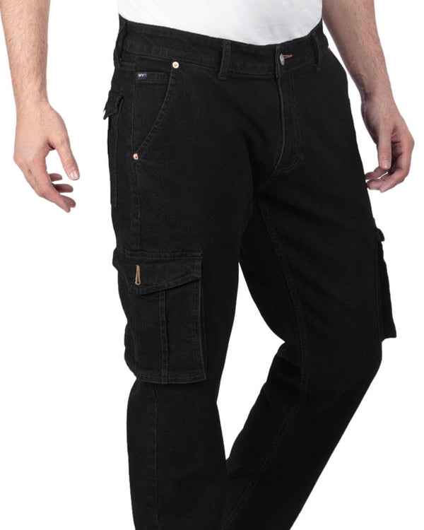 Carbon Black Denim Cargo