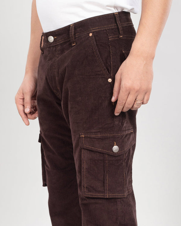 Coffee Brown Classic Corduroy Cargo