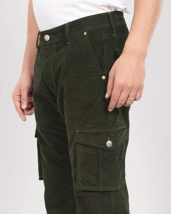Olive Green Classic Corduroy Cargo