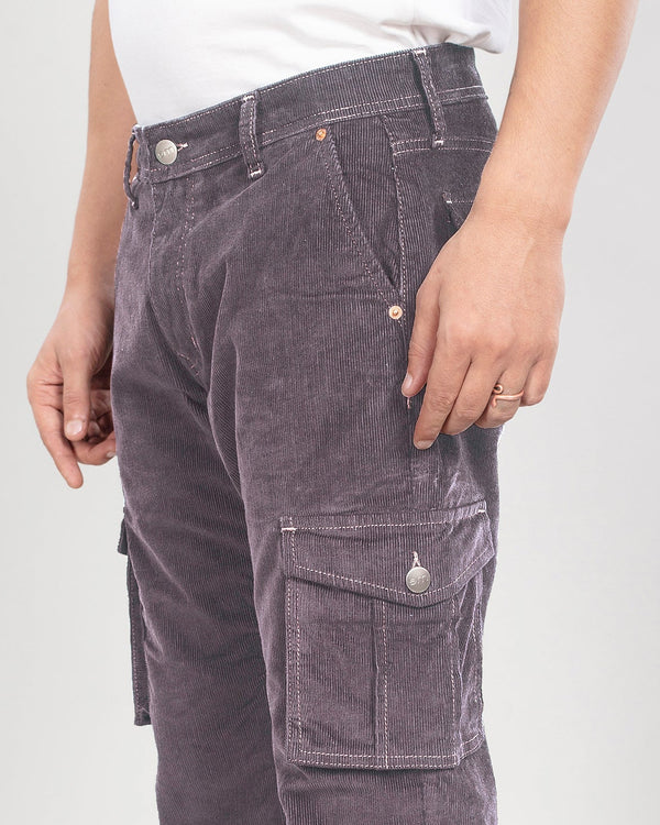 Dark Grey Classic Corduroy Cargo