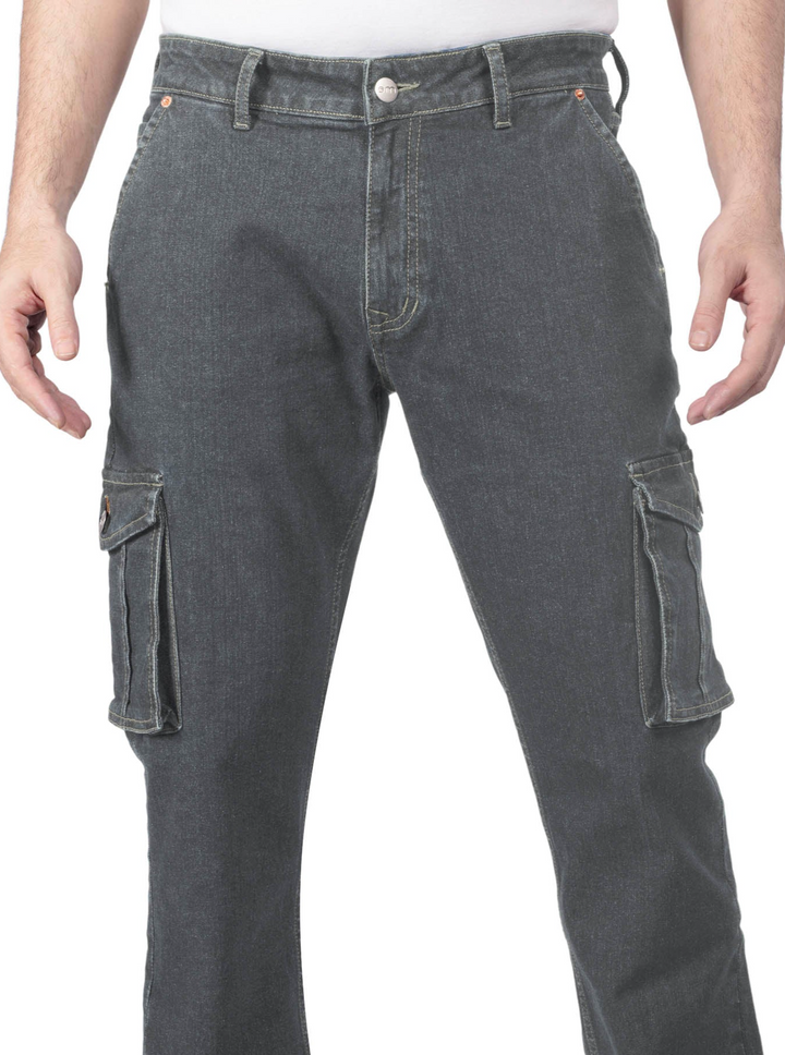 Custom Made Charcoal Men's Straight Fit Cargo