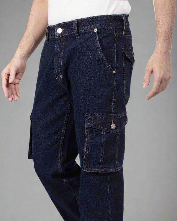 Deep Space Blue Denim Cargo