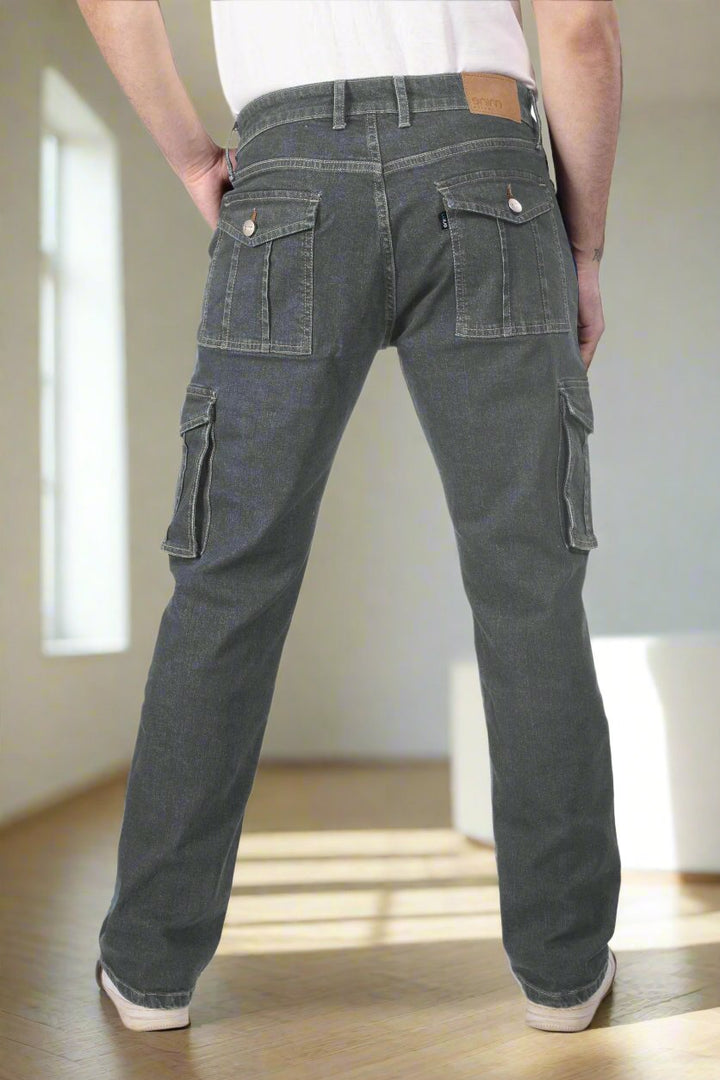 Custom Made Charcoal Men's Straight Fit Cargo