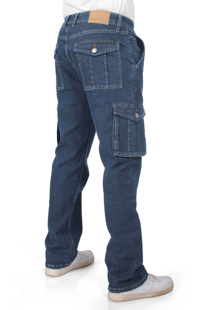 Custom Made Raw Indigo Men's Straight Fit Cargo