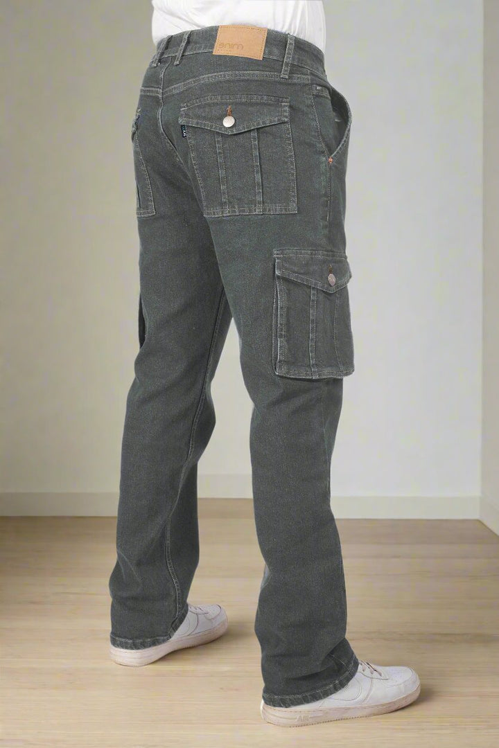 Custom Made Charcoal Men's Straight Fit Cargo