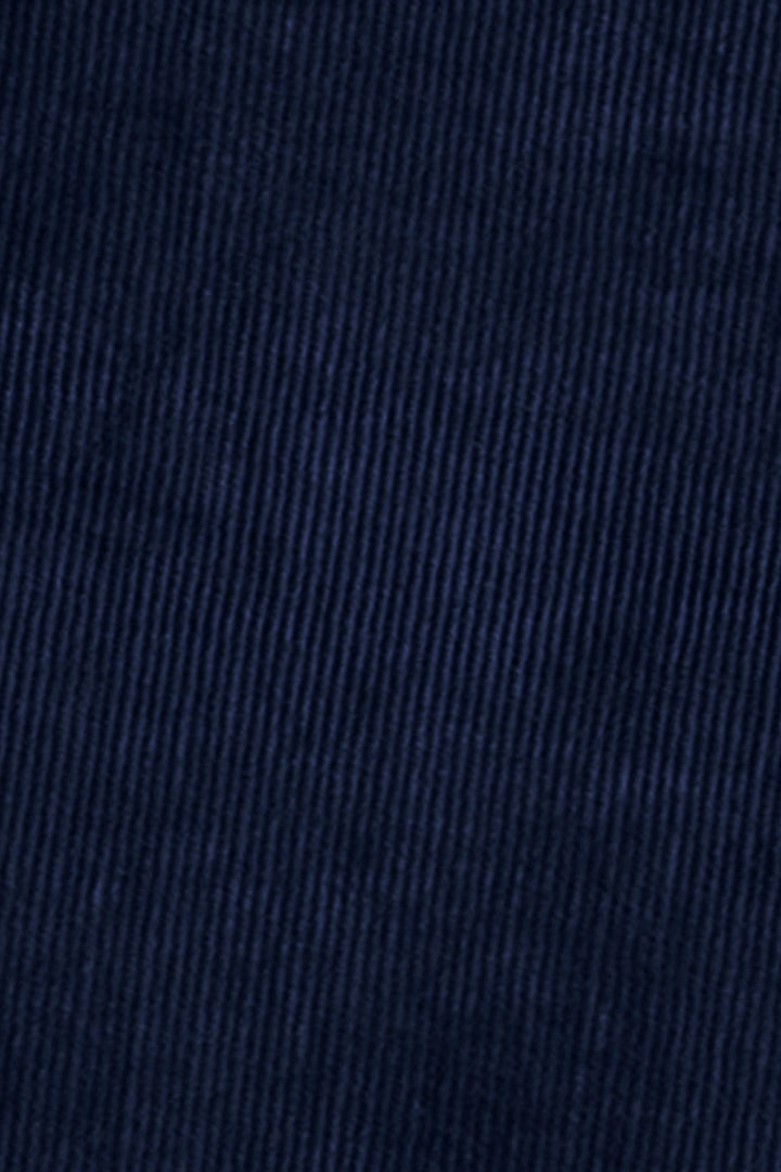 Custom-Made Navy Blue Corduroy Pants for Men