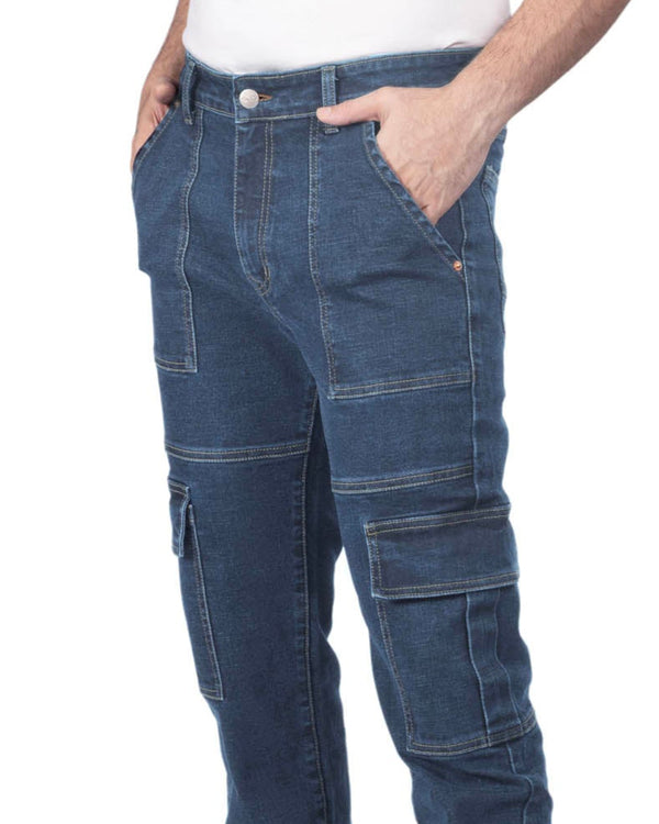 Raw Indigo Denim Neo Cargo