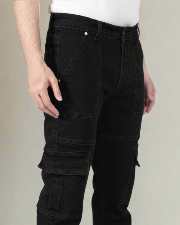 Carbon Black Denim Neo Cargo