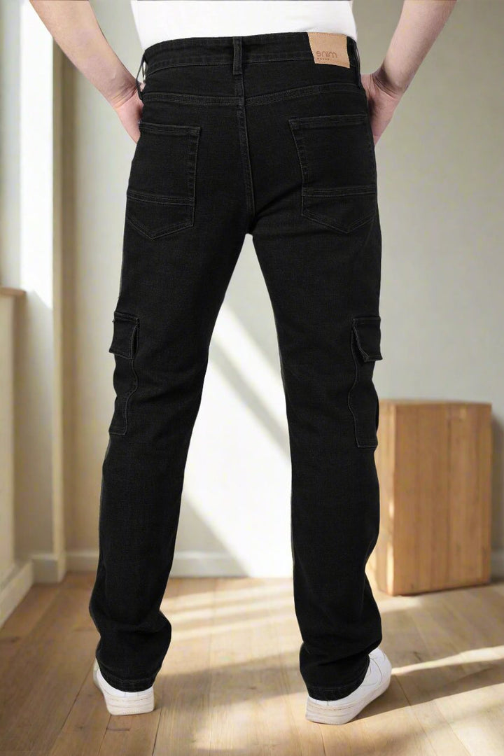 Custom Made Carbon Black Men's Neo Straight Fit Cargo
