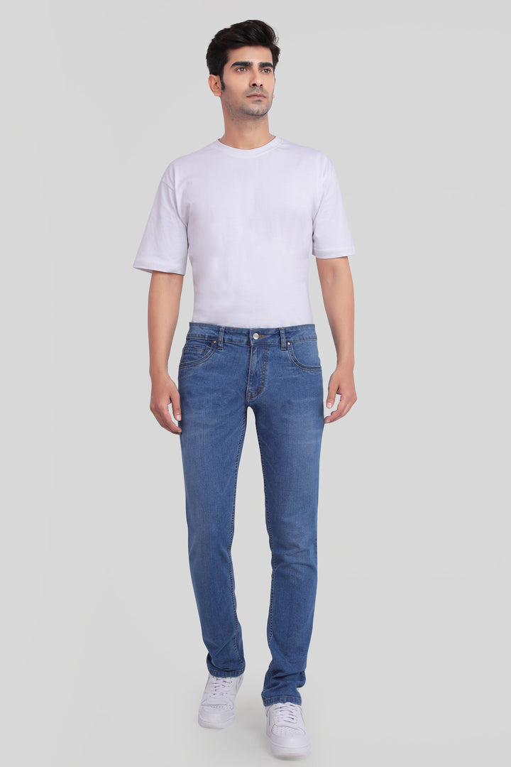 Custom Made Mid Blue Men’s Skinny Fit Jeans Pants