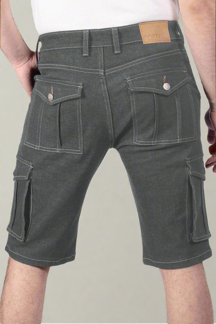 Custom made Charcoal Cargo shorts for Men