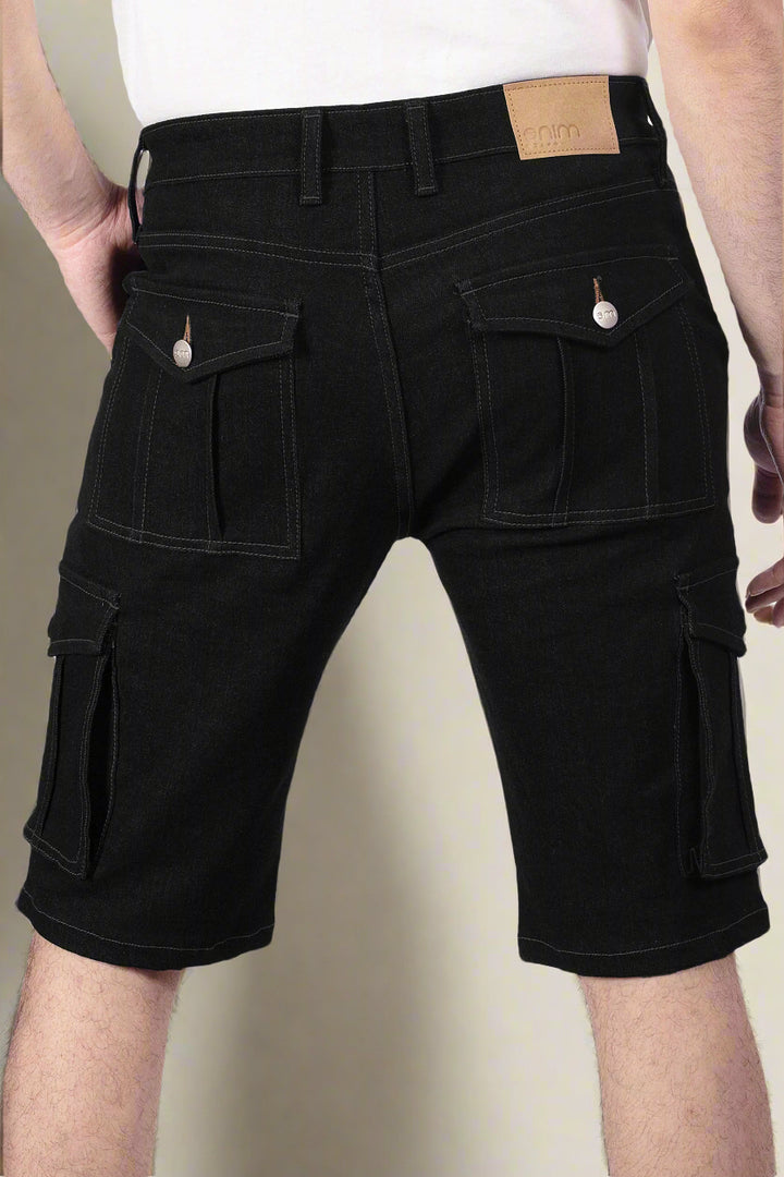 Custom Made Carbon Black Men's Cargo Shorts