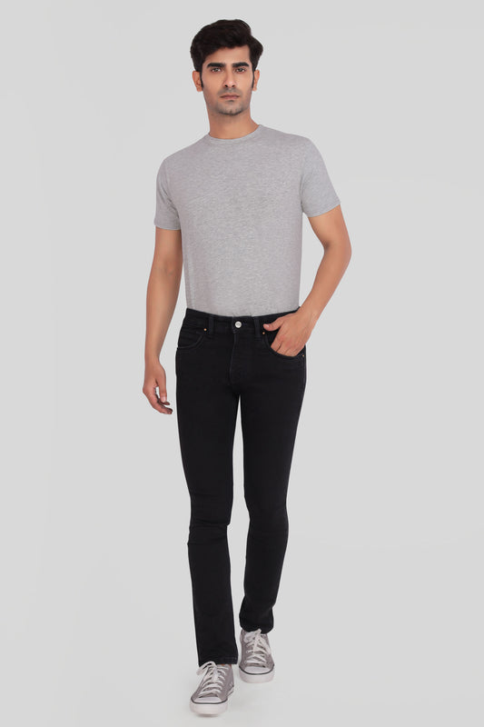 Carbon Black Stretch Denim - Slim Fit Jeans Sale
