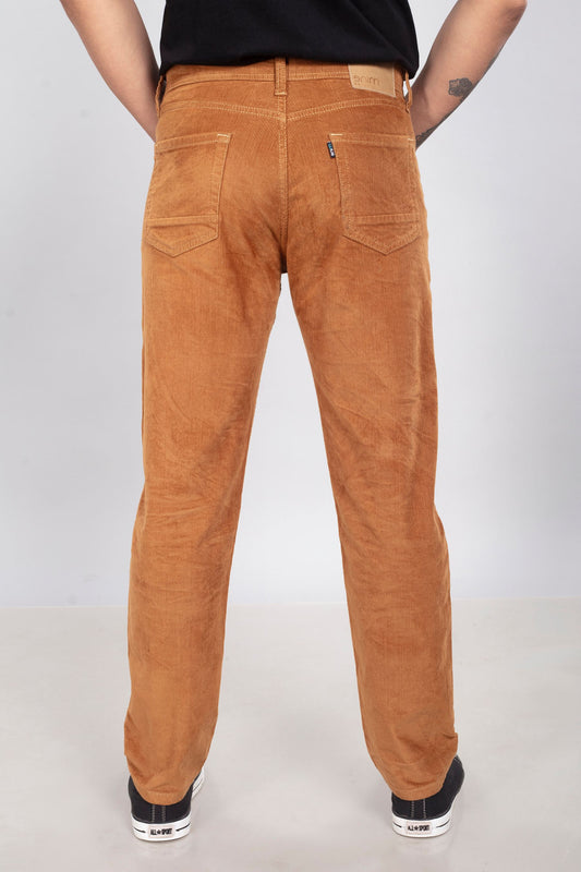 Custom made Almond Men's Straight Fit Corduroy