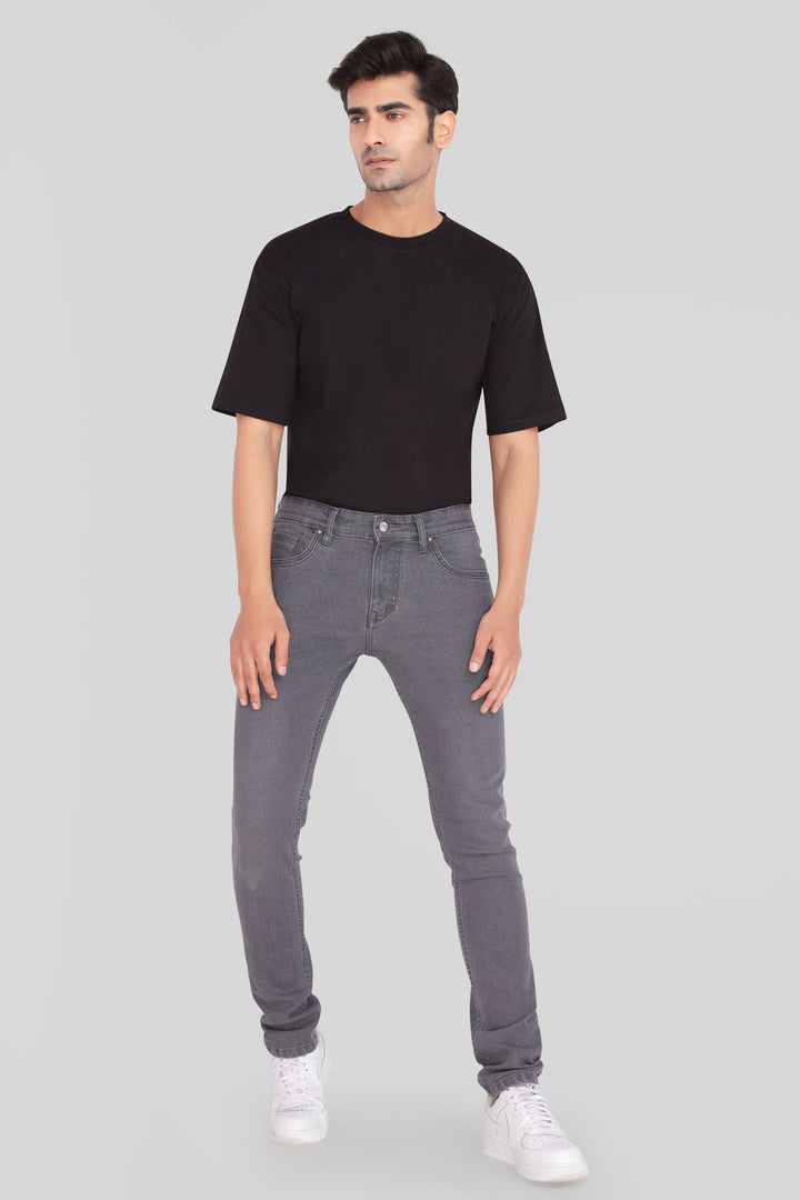 Custom Made Charcoal Men's Skinny Fit Jeans Pants