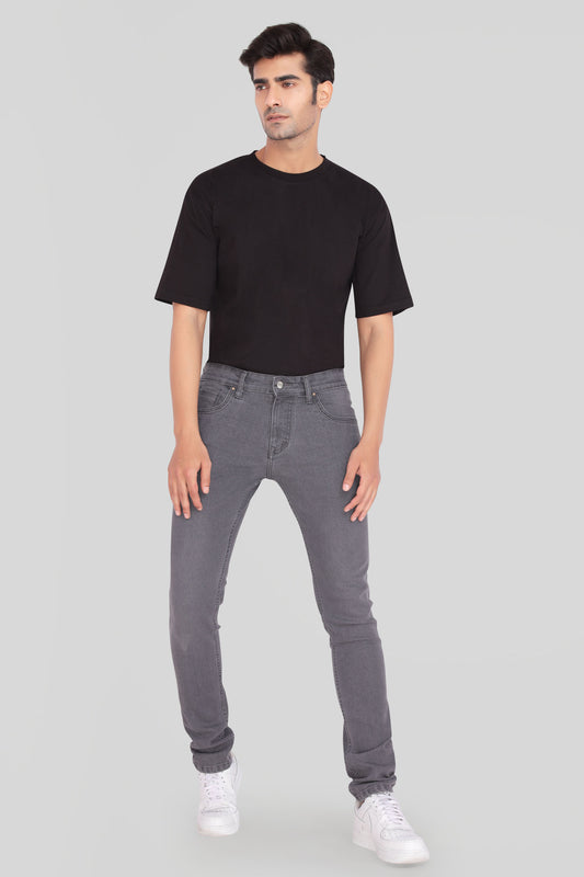 Custom Made Charcoal Men's Skinny Fit Jeans