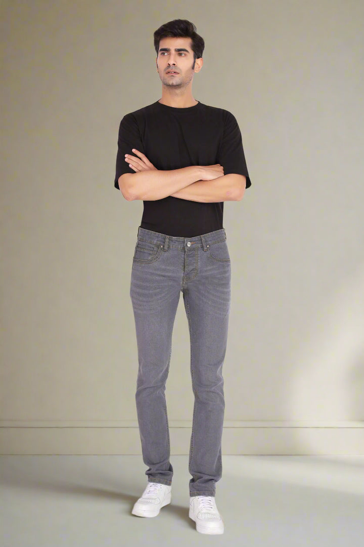 Custom made Charcoal Slim Fit Jeans Pants for Men