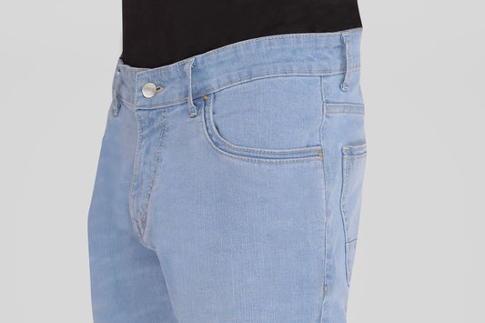 Custom made Glacier Blue Straight Fit Jeans for Men