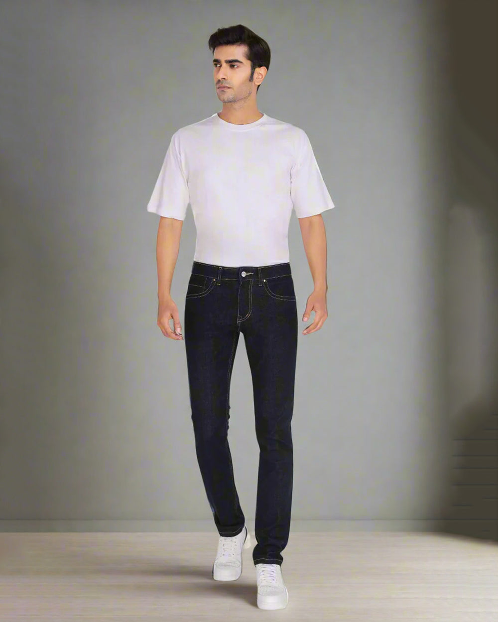 Raw Indigo Denim Jeans